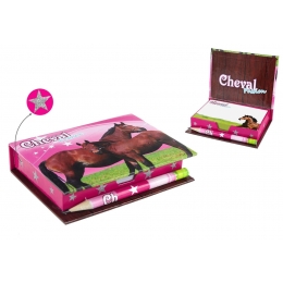 Coffret Bloc Note Cheval Avec Crayon