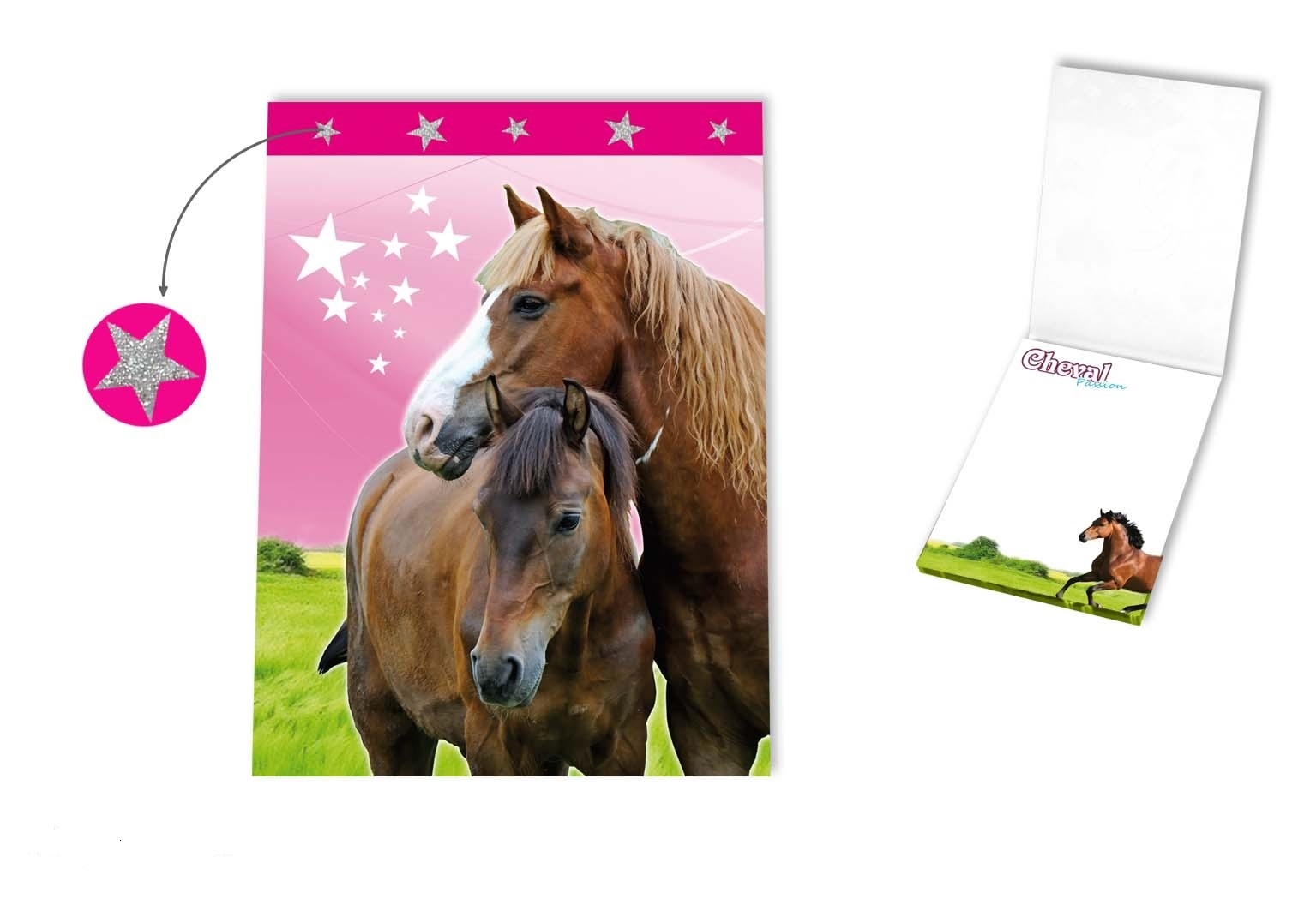 Carnet Bloc Notes Cheval Passion