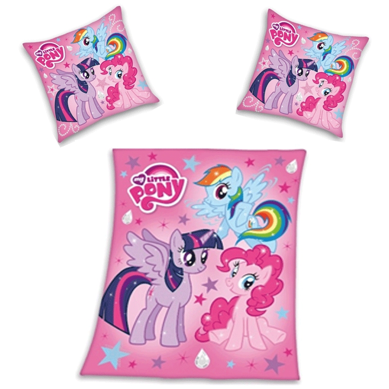 Pack Mon Petit Poney: 2 Oreillers et Couverture Polaire