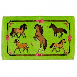 Serviette De Toilette Verte Cheval