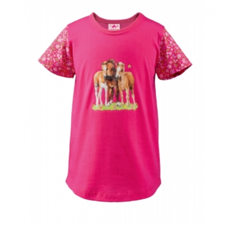 Tee Shirt Rose Trio De Poulains