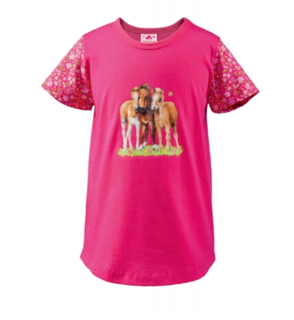 Tee Shirt Rose Trio De Poulains