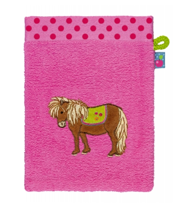 Gant de Toilette Rose Poney