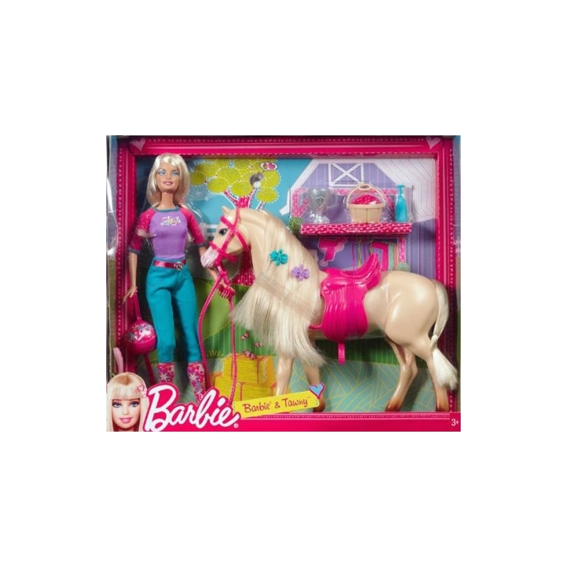 Barbie - BJX85 - Poupée - Barbie Et son Cheval Tawny - Cdiscount Jeux -  Jouets