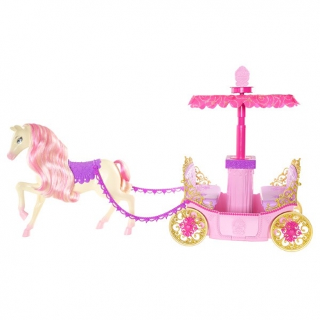 Grand carrosse Barbie avec cheval