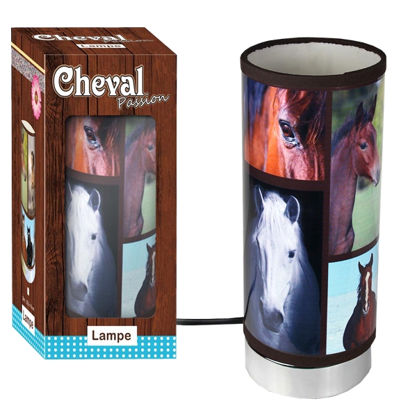 Lampe Tube Cheval Marron