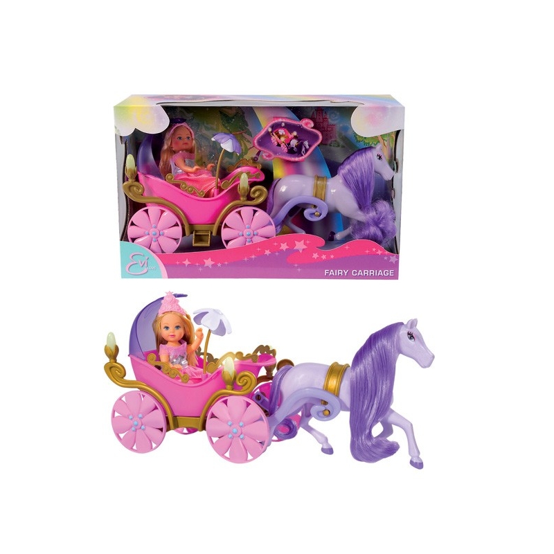 Coffret Poupée Evi - voiture + remorque à cheval - ROSE - Kiabi - 18.00€