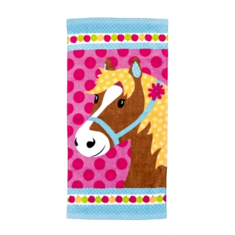 Serviette de toilette cheval Poney Club