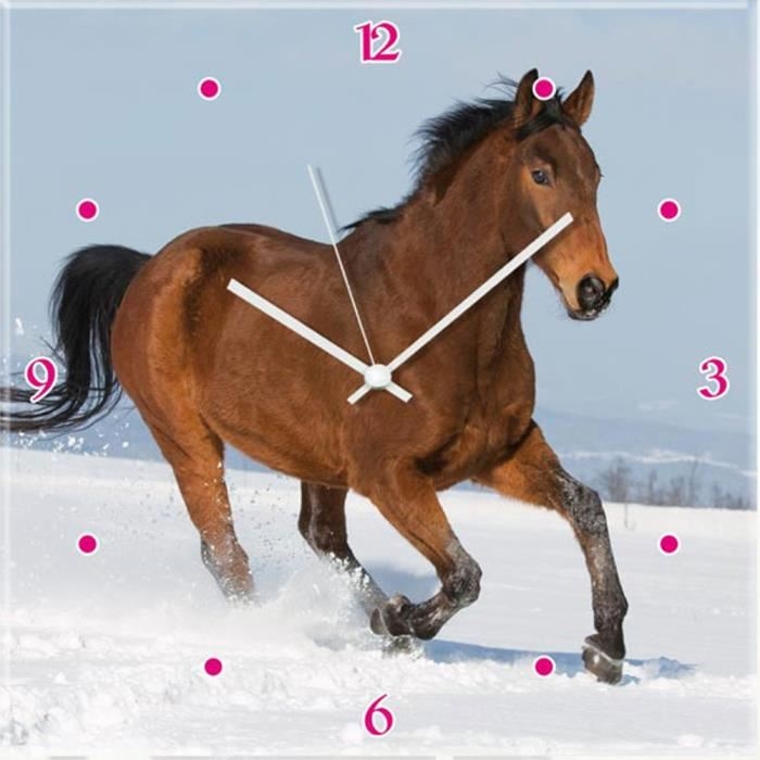 Pendule Cheval Dans La Neige