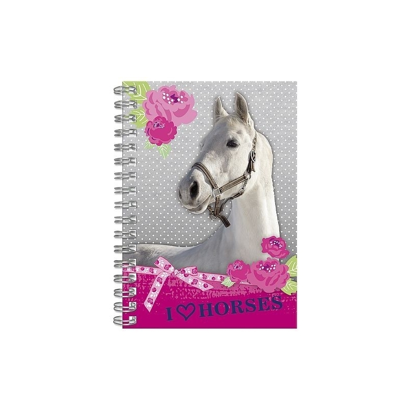 Carnet de notes cheval A5 personnalisé, cadeau pour propriétaire amateur de  cavalier, bloc-notes cheval et roses, carnet pour elle -  France