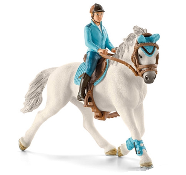 Cavalière De Compétition Schleich Et Son Cheval.