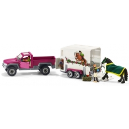 Pick-up Avec Van Et Cheval Schleich