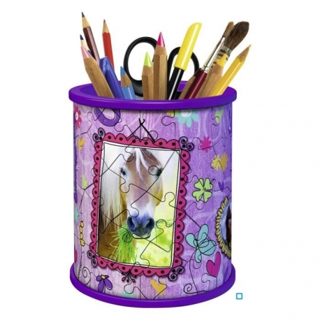 Ravensburger: Puzzle 3D Pot à Crayons Chevaux