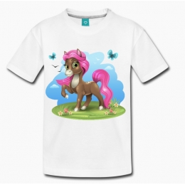 Tee shirt Blanc Poney