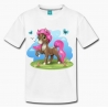 Tee shirt Blanc Poney