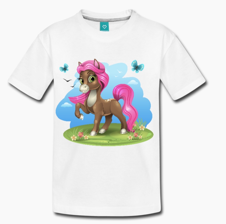 Tee shirt Blanc Poney