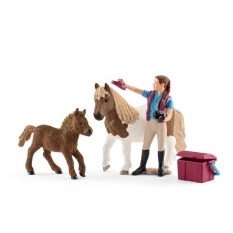 Soigneuse Avec Poney Shetland Schleich