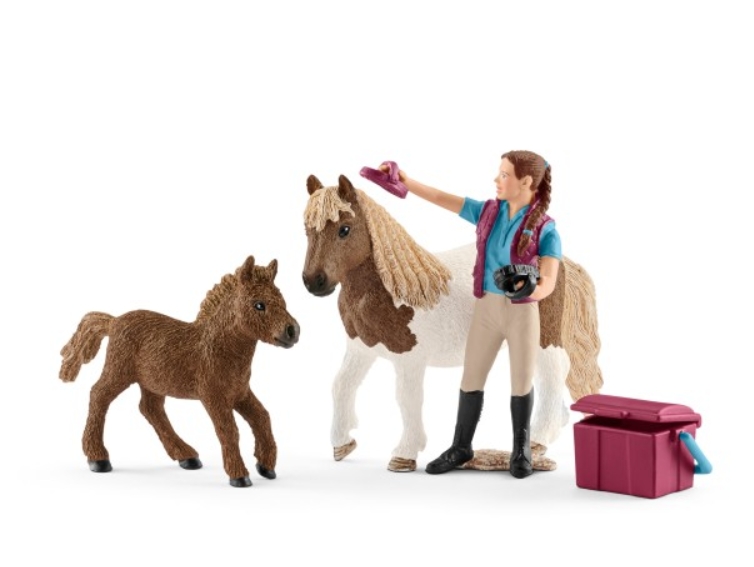 Soigneuse Avec Poney Shetland Schleich