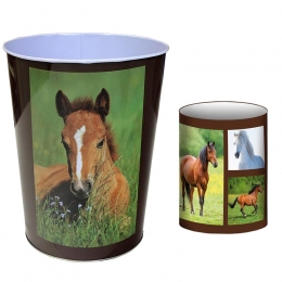 Corbeille Et Pot A Crayons Cheval Marron