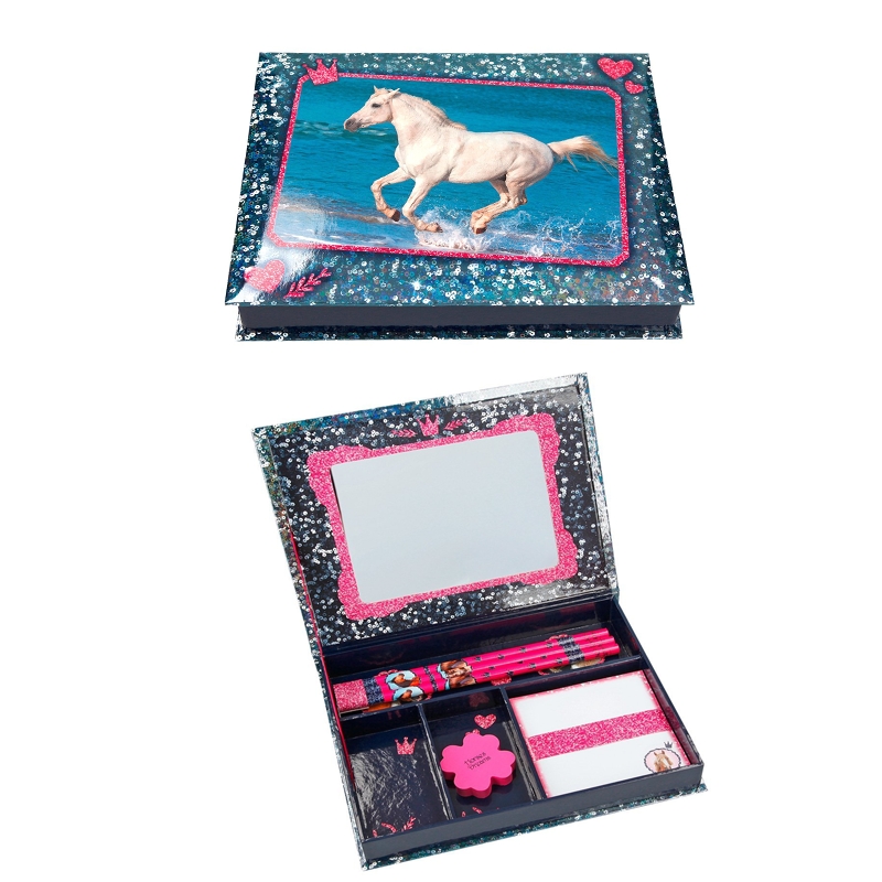 Horses Dreams: Coffret D'écriture Bleu Cheval