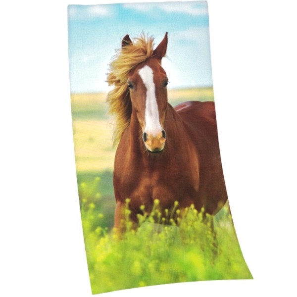 Serviette De Bain Cheval Au Pré