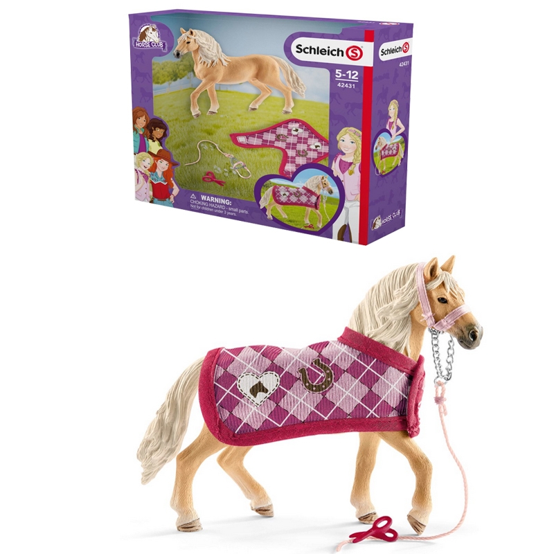 Figurine cavalière de compétition avec cheval Schleich en multicolore