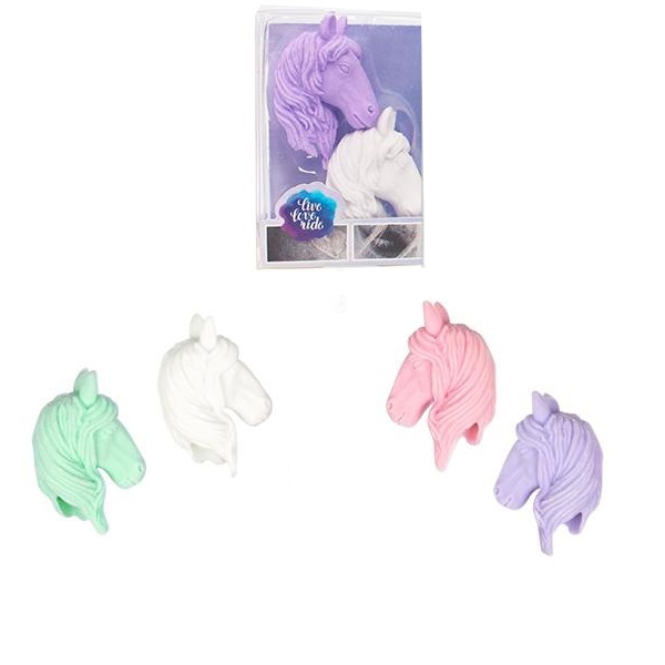 Set De 2 Gommes Tête De Cheval