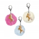 Porte-Clés Cheval Scintillant Avec Pompon