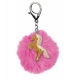 Porte-Clés Cheval Scintillant Avec Pompon