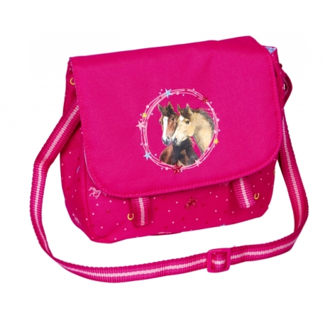 Sac Bandoulière Brodé Cheval Rose