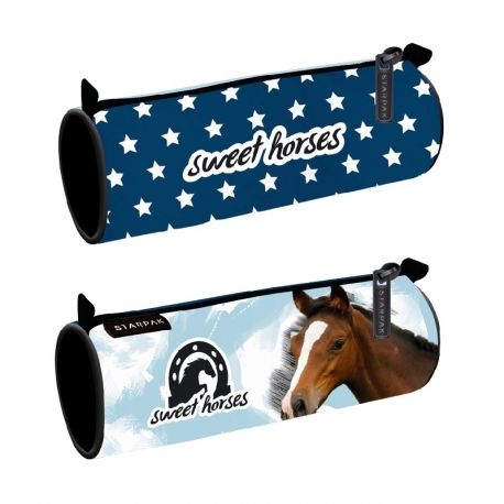 Trousse Bleu Ronde Cheval