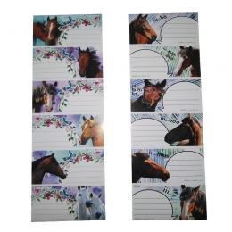 Etiquettes Scolaires Cheval Sweet Horses Rose