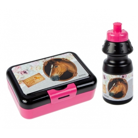 Coffret Gourde + Boîte à Goûter Cheval