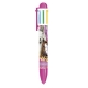 Stylo 6 Couleurs Rose Couple De Chevaux