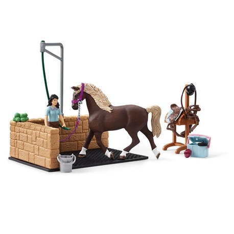 Box De Lavage Chevaux Schleich Emily et Luna