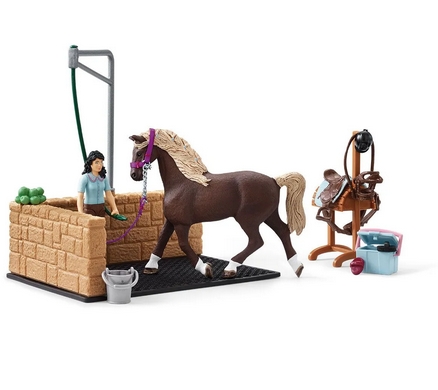 Box De Lavage Chevaux Schleich Emily et Luna