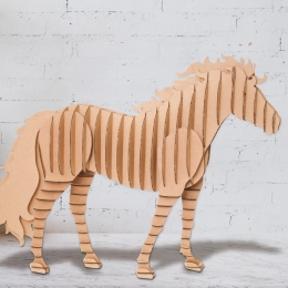 Déco Cheval Carton 3D