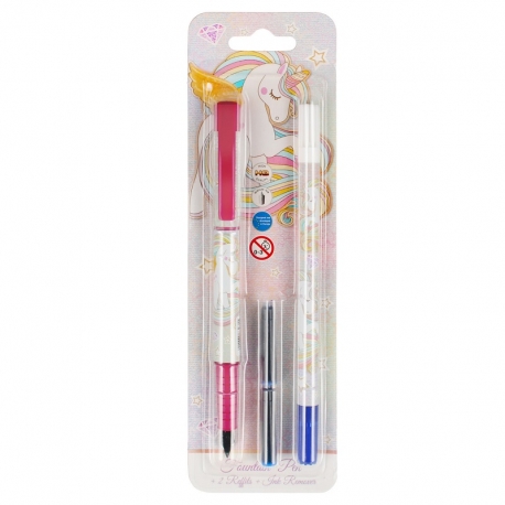 Set Stylo Encre Licorne + Effaceur Licorne