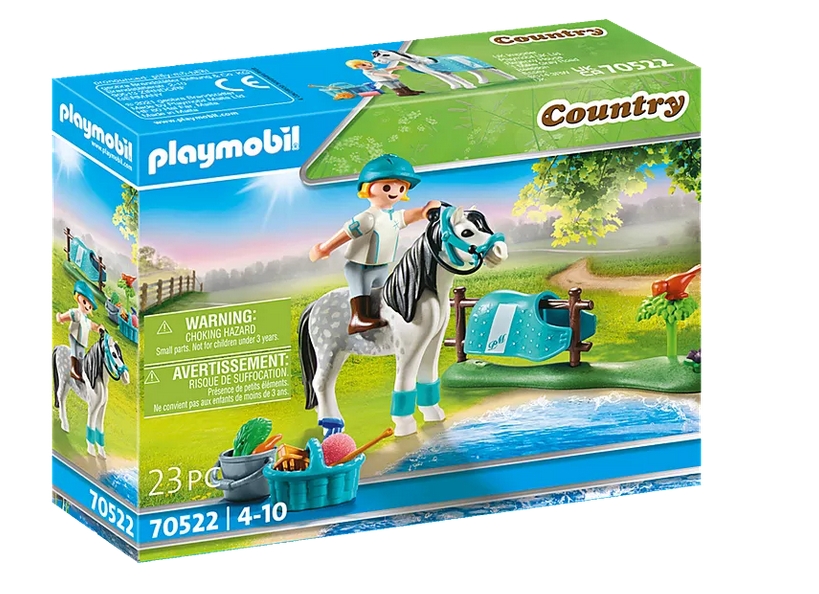 Figurine cavalière et cheval PLAYMOBIL : la boîte avec accessoires