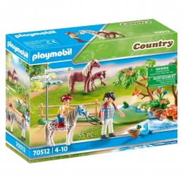 Playmobil Country - Voiture avec Remorque et Cheval