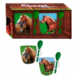 Coffret 2 Mugs Cheval