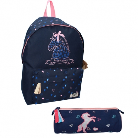 Set Scolaire Sac à Dos Lovely Horse + Trousse