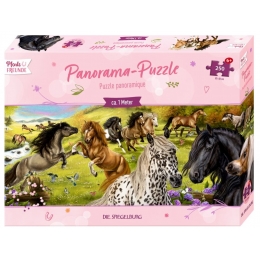 Puzzle Panoramique Chevaux