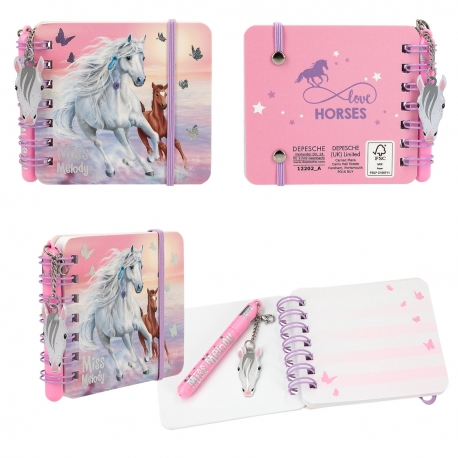 Mini Carnet Cheval Avec Stylo Miss Mélody