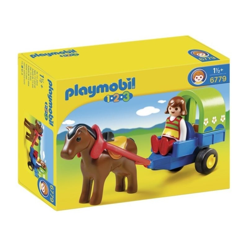Playmobil 1.2.3 70410 Garçon avec Poney 1.2.3 1.2.3-18-36 Mois Ses Premiers  : : Jeux et Jouets