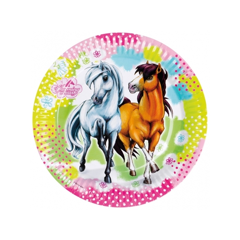 Assiettes Anniversaire Charmant Cheval.